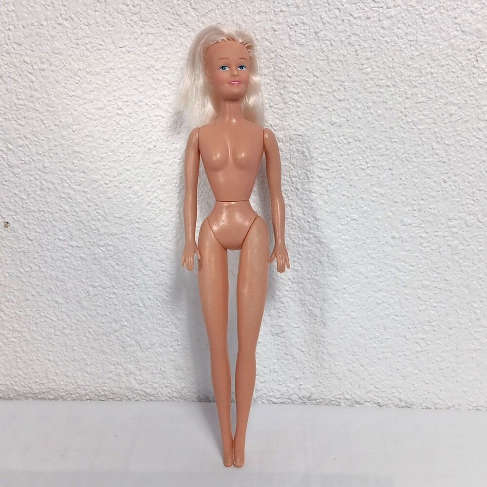Vintage Shillman Doll Made in Hong Kong Blonde Hair Blue Eyes Flawed
